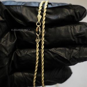 Real 14k Gold Dipped Rope Chain